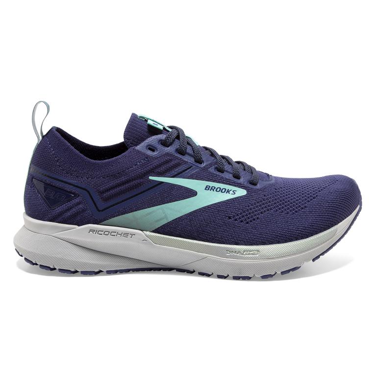 Brooks Ricochet 3 - Womens Lightweight Road Running Shoes - Peacoat/Ribbon/Blue Tint (98067RYEQ)